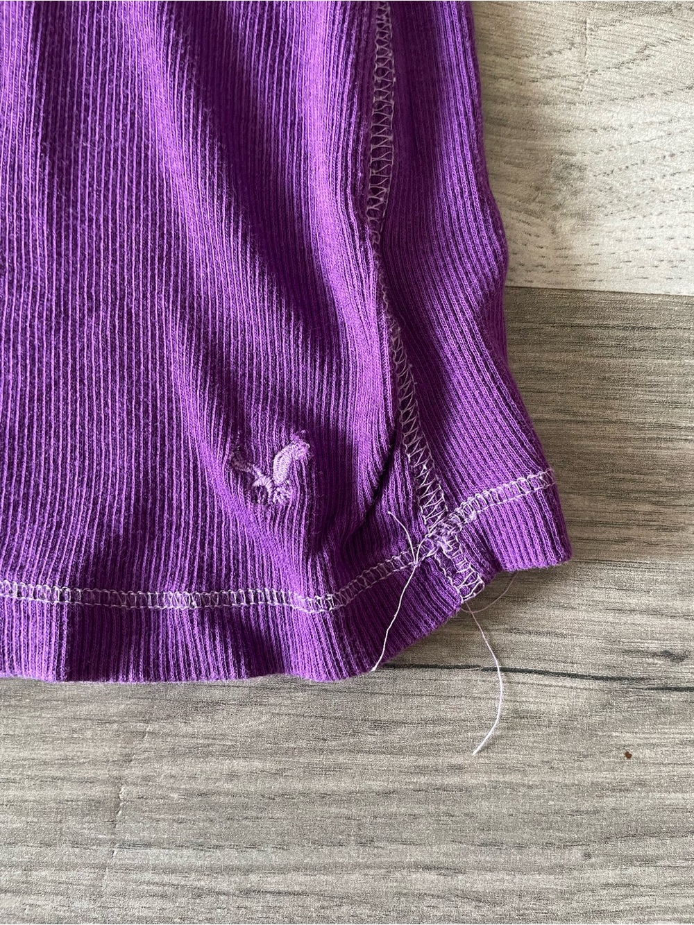 American Eagle Outfitters Purple Ribbed Racerback Tank - Picture 3 of 4